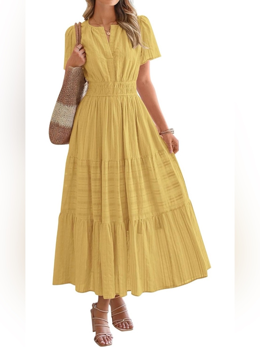 BTFBM - Smocked Waist Maxi Dress